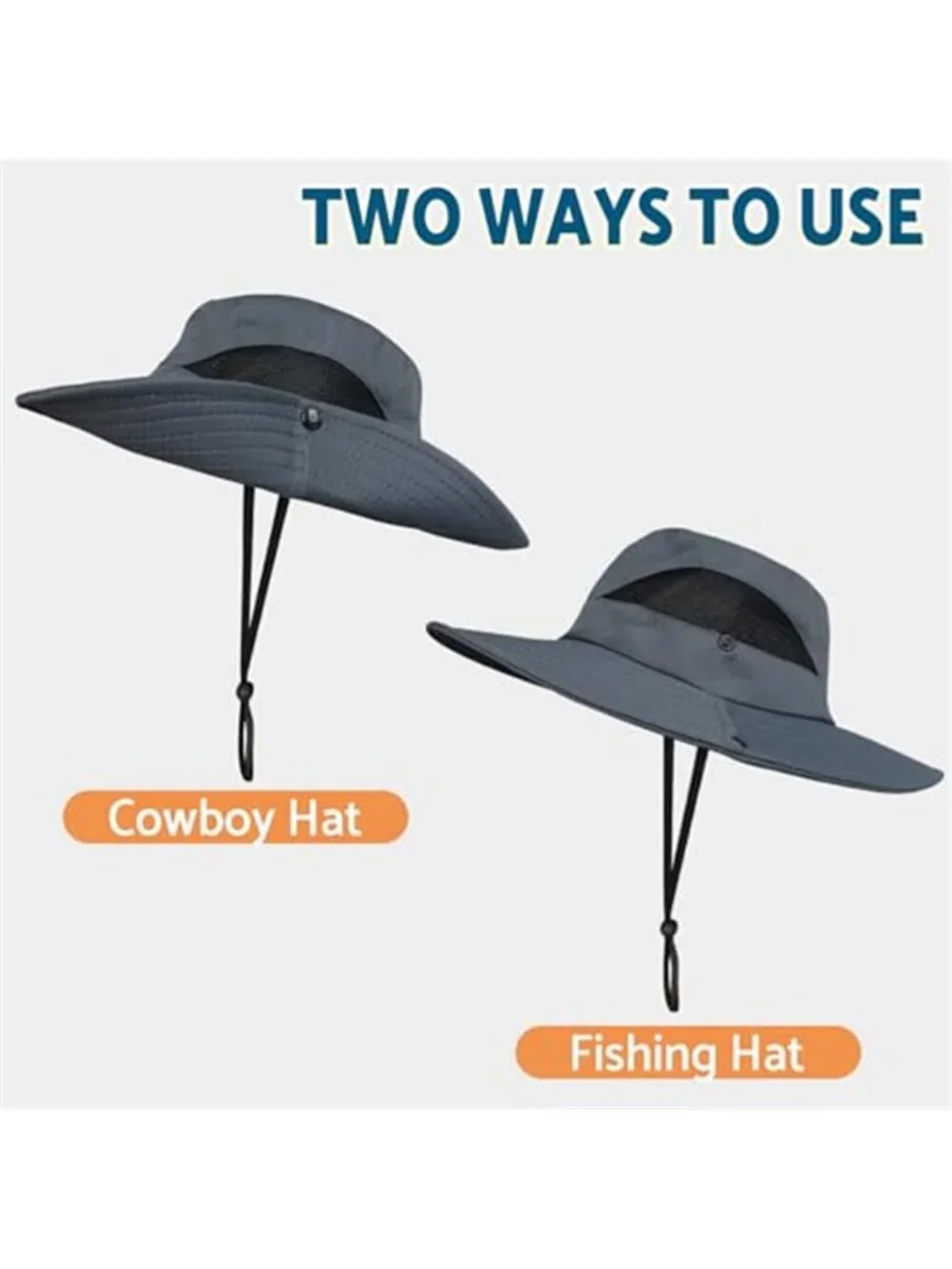 Sun Hats for Men Women Wide Brim Bucket Hat UPF 50+ Outdoor Beach Hiking